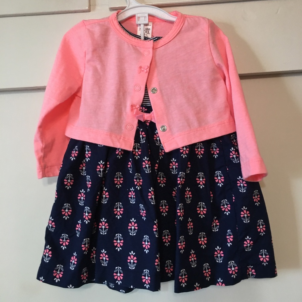 Navy Blue Jumper with Cardigan